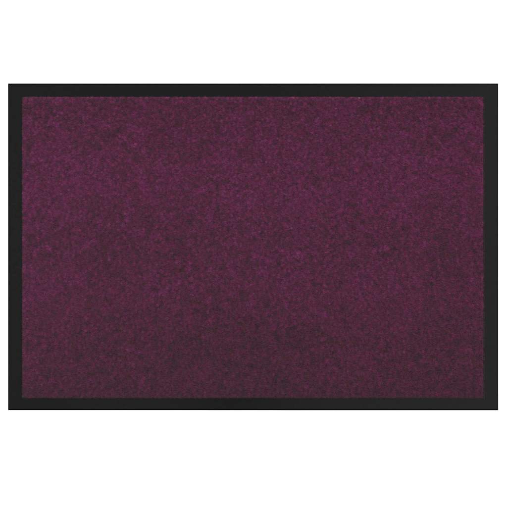 Vidaxl deurmat bordeauxrood 60 x 40 x 1.2 cm teddy stof