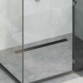 Vidaxl doucheafvoer 2-in-1 met 360° sifon zwart 80 cm