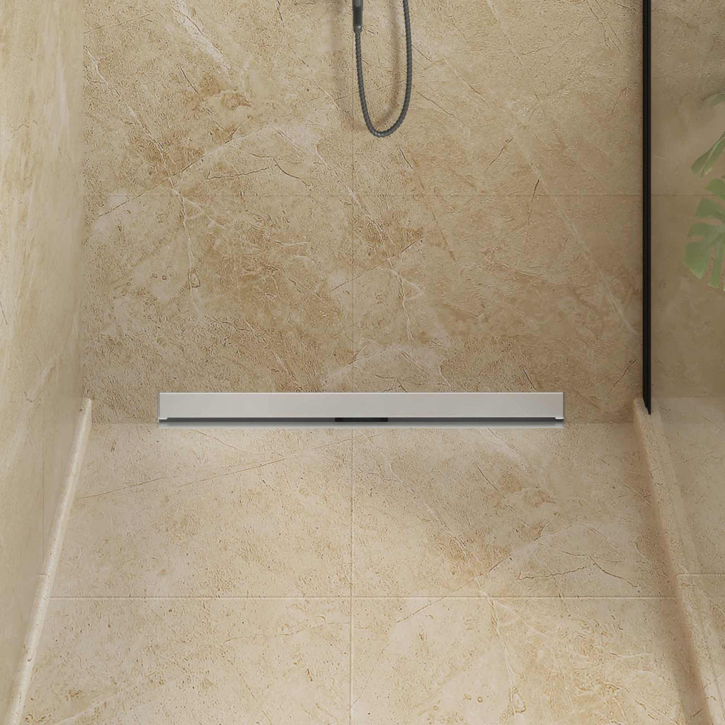 Vidaxl wandgemonteerde douche afvoer zilver 80 cm roestvrij staal 304