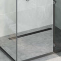 Vidaxl doucheafvoer 2-in-1 met 360° sifon zwart 90 cm
