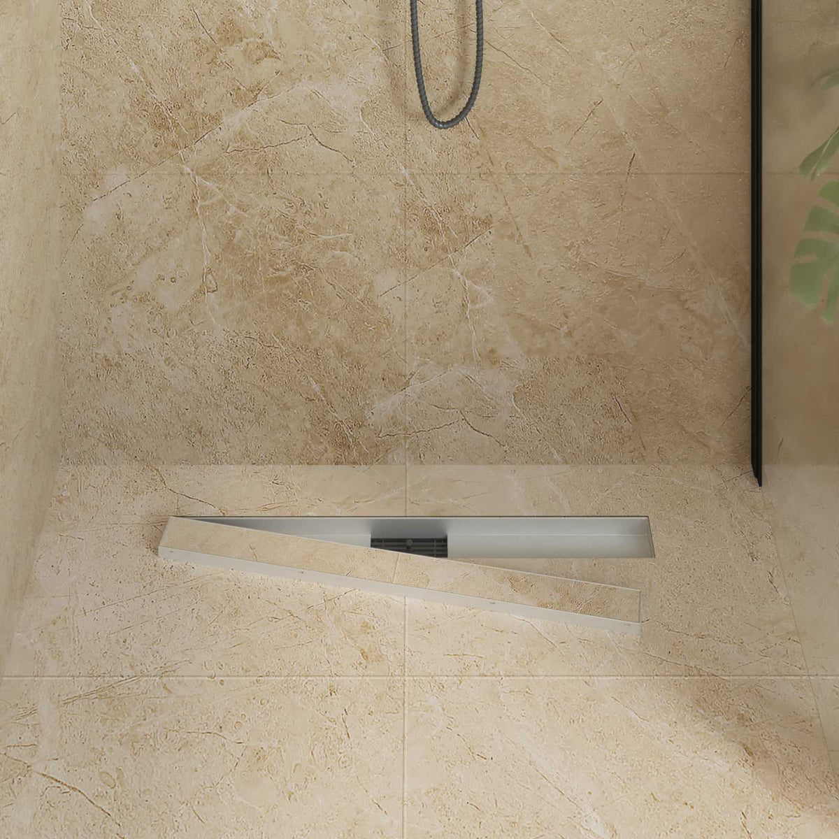 Vidaxl 2 in 1 doucheafvoer zilver 80 cm roestvrij staal 304