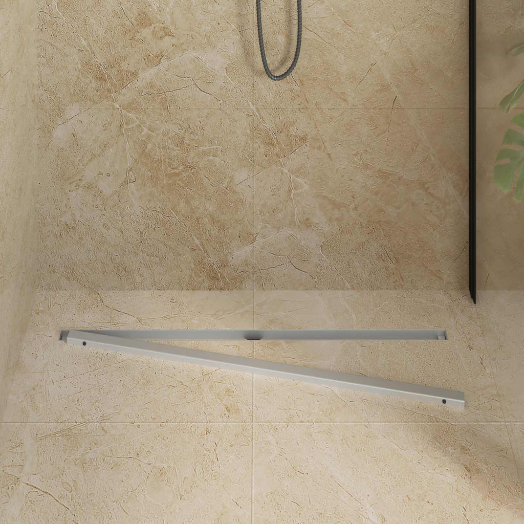 Vidaxl 360° doucheafvoer met slank model zilver 90 cm