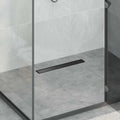 Vidaxl 2 in 1 doucheafvoer zwart 60 cm roestvrij staal 304