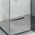 Vidaxl doucheafvoer 2-in-1 met 360° sifon zwart 50 cm