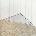 Vidaxl 2 in 1 driehoek doucheafvoer zilver 32 x 32 x 7,5 cm