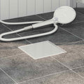 Vidaxl 2 in 1 doucheafvoer zilver 15 x 15 cm roestvrij staal 304