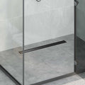 Vidaxl doucheafvoer 2-in-1 met 360° sifon zwart 70 cm