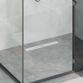 Vidaxl doucheafvoer met lijndesign zilver 50 cm roestvrij staal 304