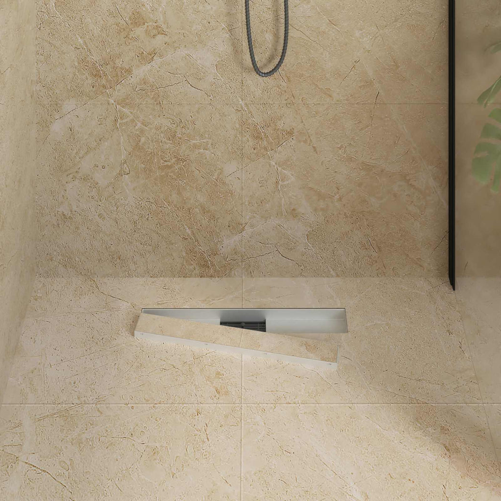Vidaxl 2 in 1 doucheafvoer zilver 60 cm roestvrij staal 304
