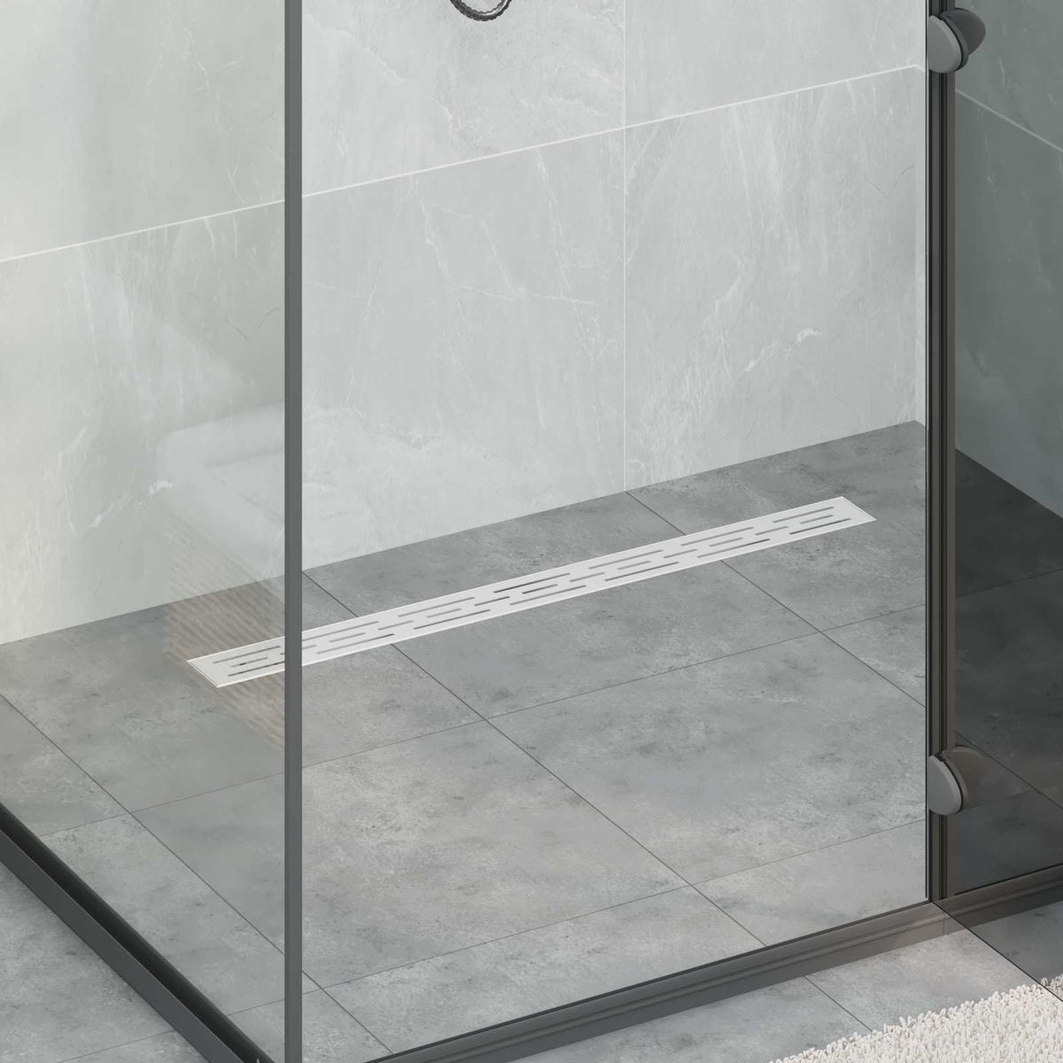 Vidaxl doucheafvoer lijnontwerp met 360° sifon zilver 80 cm