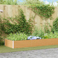 Vidaxl verhoogde plantenbak 582 x 100 x 36 cm gegalvaniseerd staal