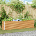 Vidaxl verhoogde plantenbak 290 x 50 x 68 cm gegalvaniseerd staal