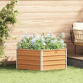 Vidaxl verhoogd tuinbed hout uiterlijk 129 x 129 x 45 cm