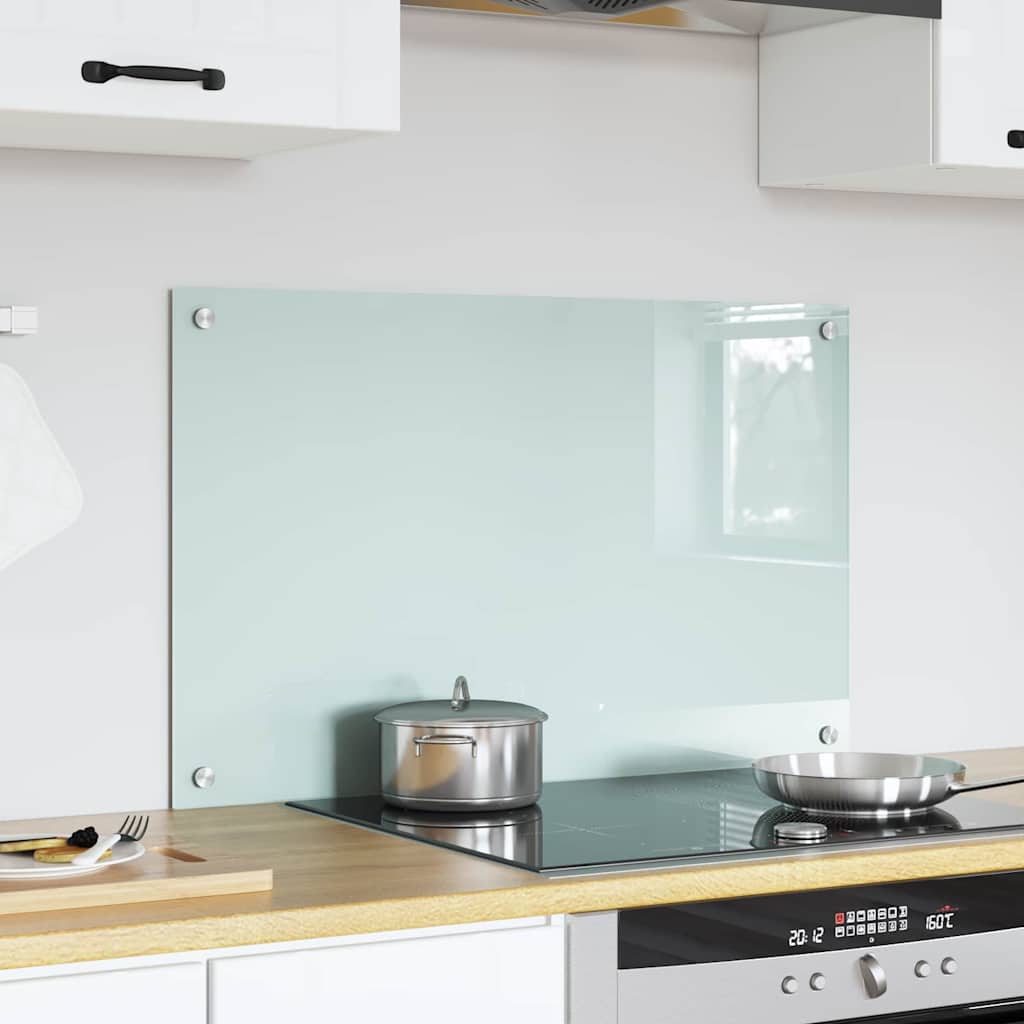 Vidaxl keukenachterwand melk 80 x 50 cm gehard glas
