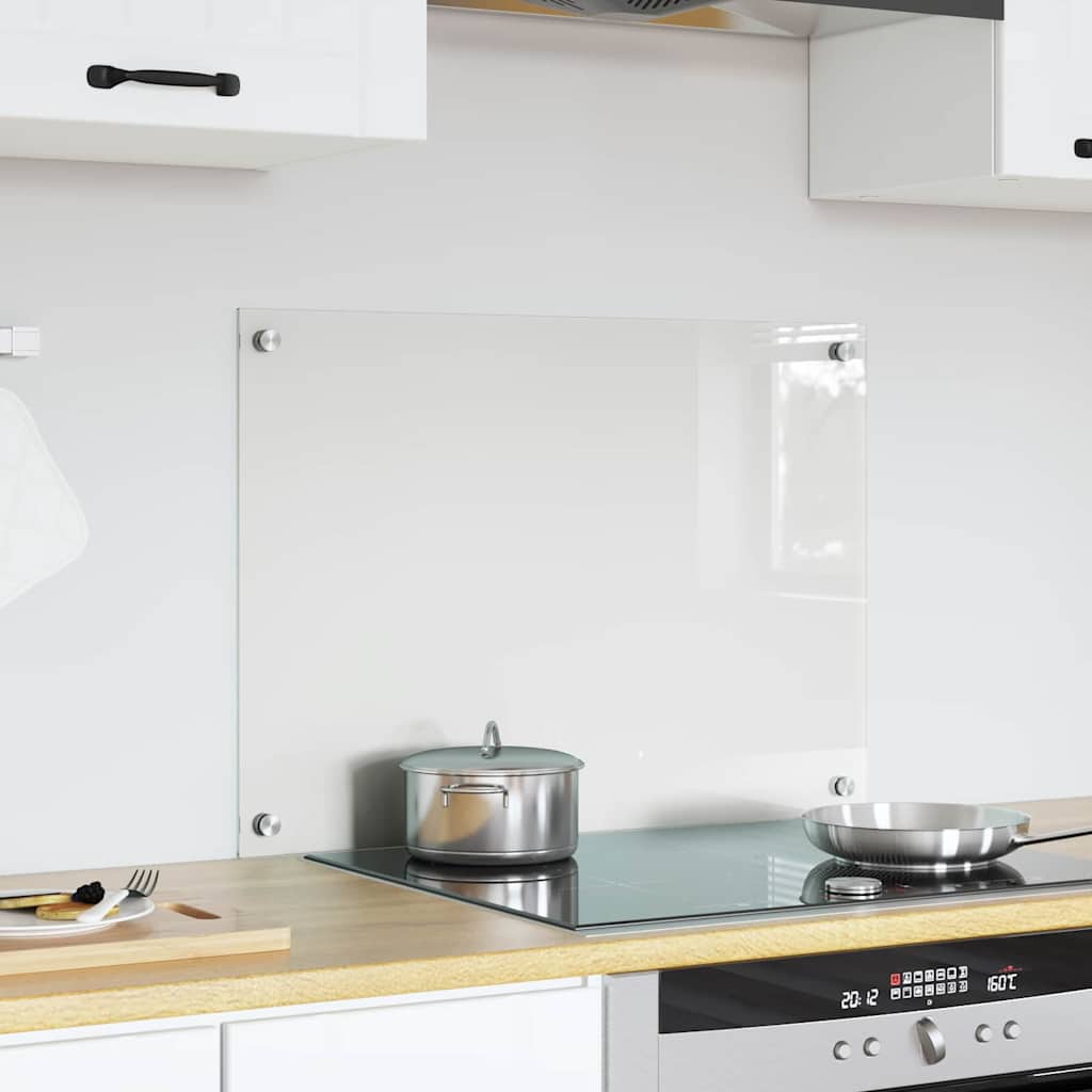 Vidaxl keukenachterwand transparant 70 x 50 cm gehard glas