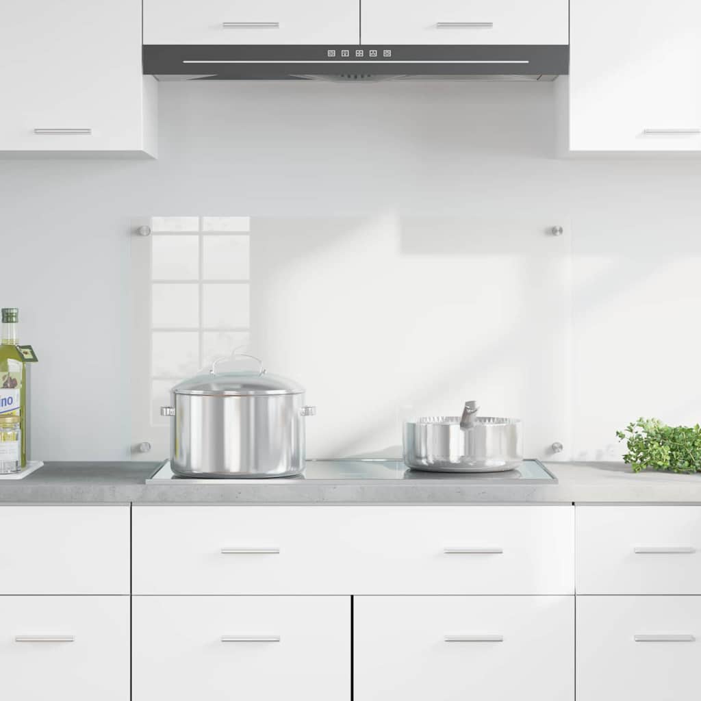 Vidaxl keukenachterwand transparant 90 x 50 cm gehard glas