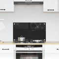 Vidaxl keukenachterwand zwart 70 x 40 cm gehard glas