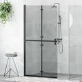 Vidaxl inloopdouchewand zwart 90 x 6.5 x 190 cm