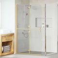 Vidaxl inloopdouchewand goud 90 x 6.5 x 190 cm