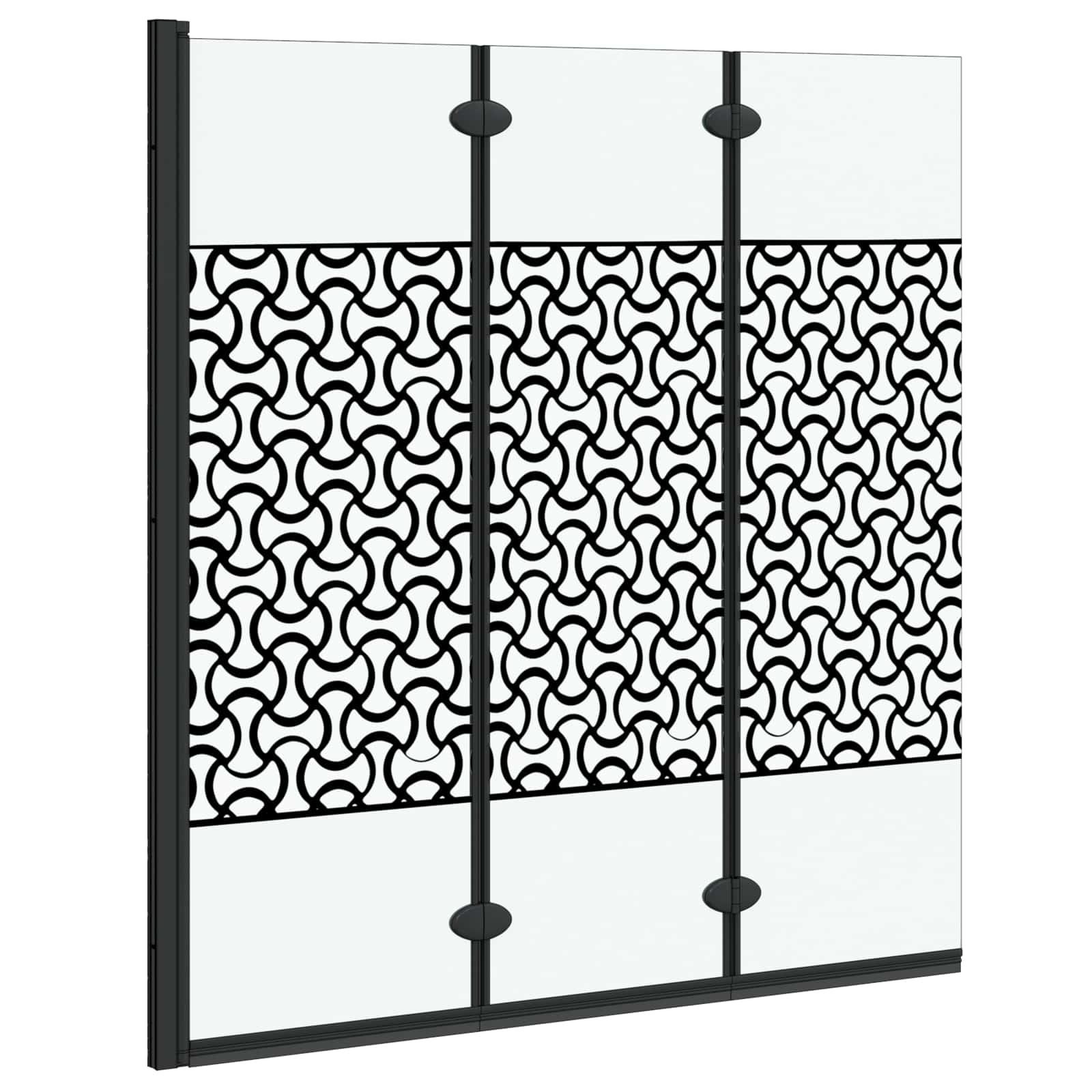 Vidaxl douche omhulsel zwart en transparant 130 x 130 cm gehard glas