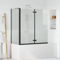 Vidaxl douche omhulsel zwart 120 x 68 x 130 cm esg-glas en aluminium