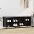 Vidaxl schoenenkast met plank met opslag zwart eiken 131 x 35 x 50 cm