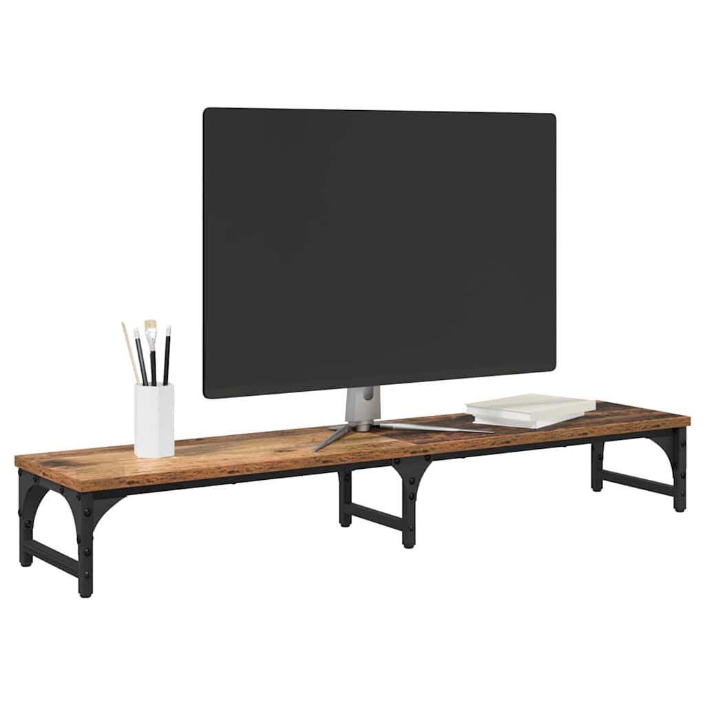 Vidaxl monitor stand oud hout 105 x 23 x 15,5 cm bewerkt hout