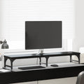 Vidaxl monitor stand zwart eiken 105 x 23 x 15,5 cm bewerkt hout