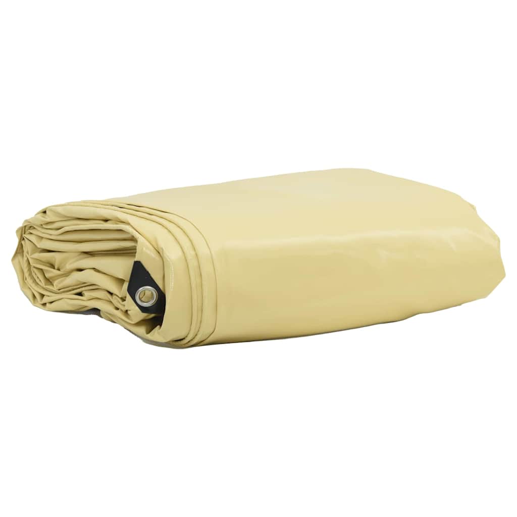 Vidaxl zeil 650g m² beige 1,5 x 10 m canvas met pvc-coating