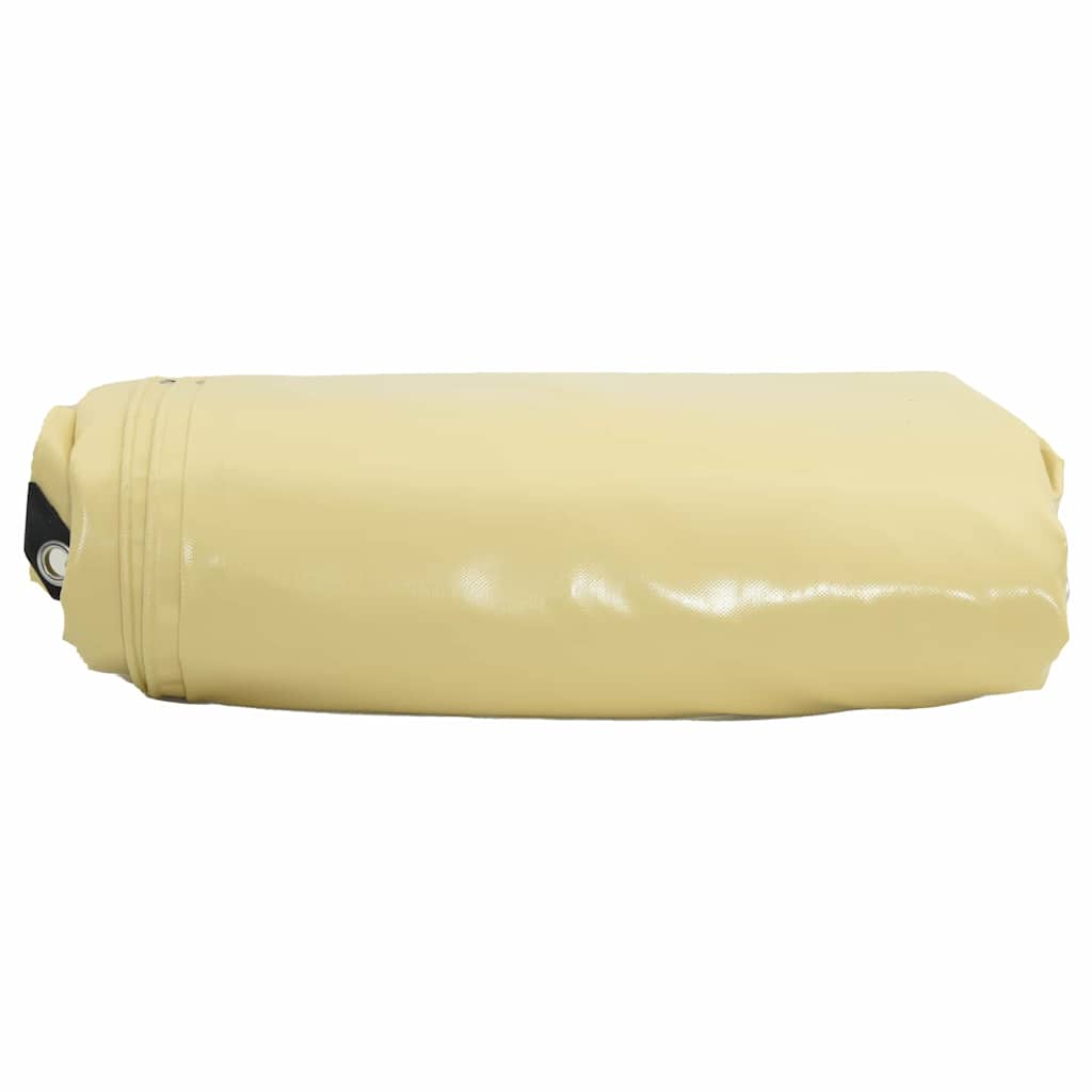 Vidaxl zeil 650g m² beige 1,5 x 10 m canvas met pvc-coating