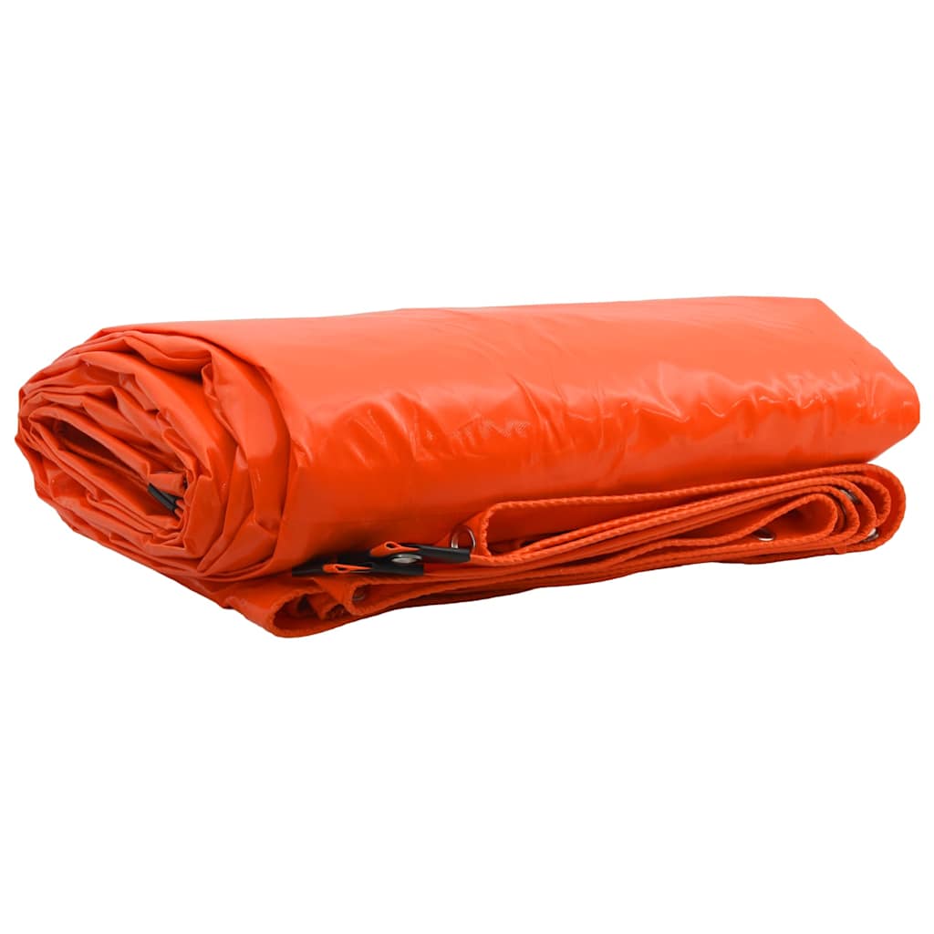 Vidaxl zeil 650g m² oranje 3 x 4 m canvas met pvc-coating
