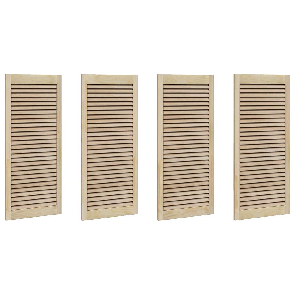 Vidaxl kastdeur 4 pcs naturel 110 x 2 x 49,5 cm massief grenenhout