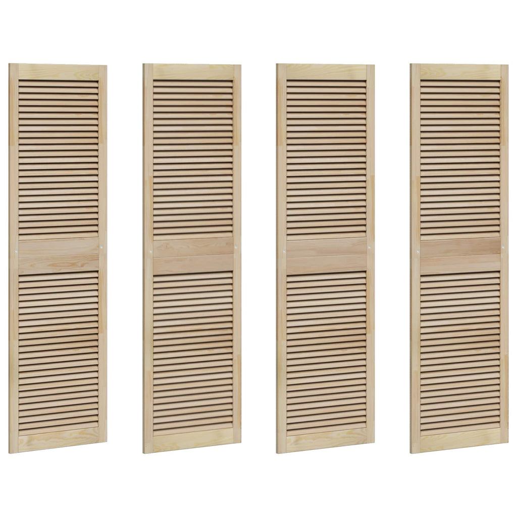 Vidaxl kastdeur 4 pcs naturel 170 x 2,1 x 49,5 cm massief grenenhout