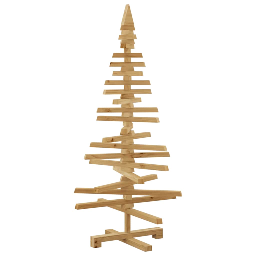 Vidaxl houten kerstboom met standaard bruin 120 cm massief grenenhout