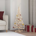 Vidaxl kerstbomen kotka 120 cm massief grenenhout naturel