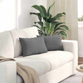Vidaxl sofa kussens 2 stuks donkergrijs 50 x 30 cm stof