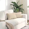 Vidaxl sofa kussens 2 stuks crème 50 x 30 cm stof
