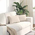 Vidaxl sofa kussens 2 stuks beige 50 x 30 cm stof