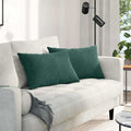 Vidaxl sofa kussens 2 stuks donkergroen 60 x 40 cm cordstof