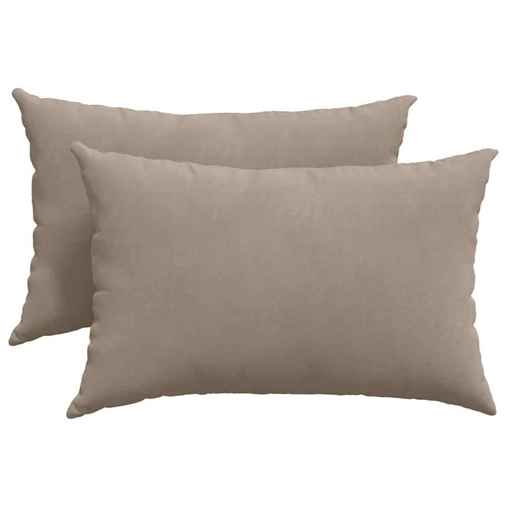 Vidaxl sofa kussens 2 stuks taupe 60 x 40 cm stof
