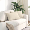 Vidaxl sofa kussens 2 stuks beige 60 x 40 cm stof