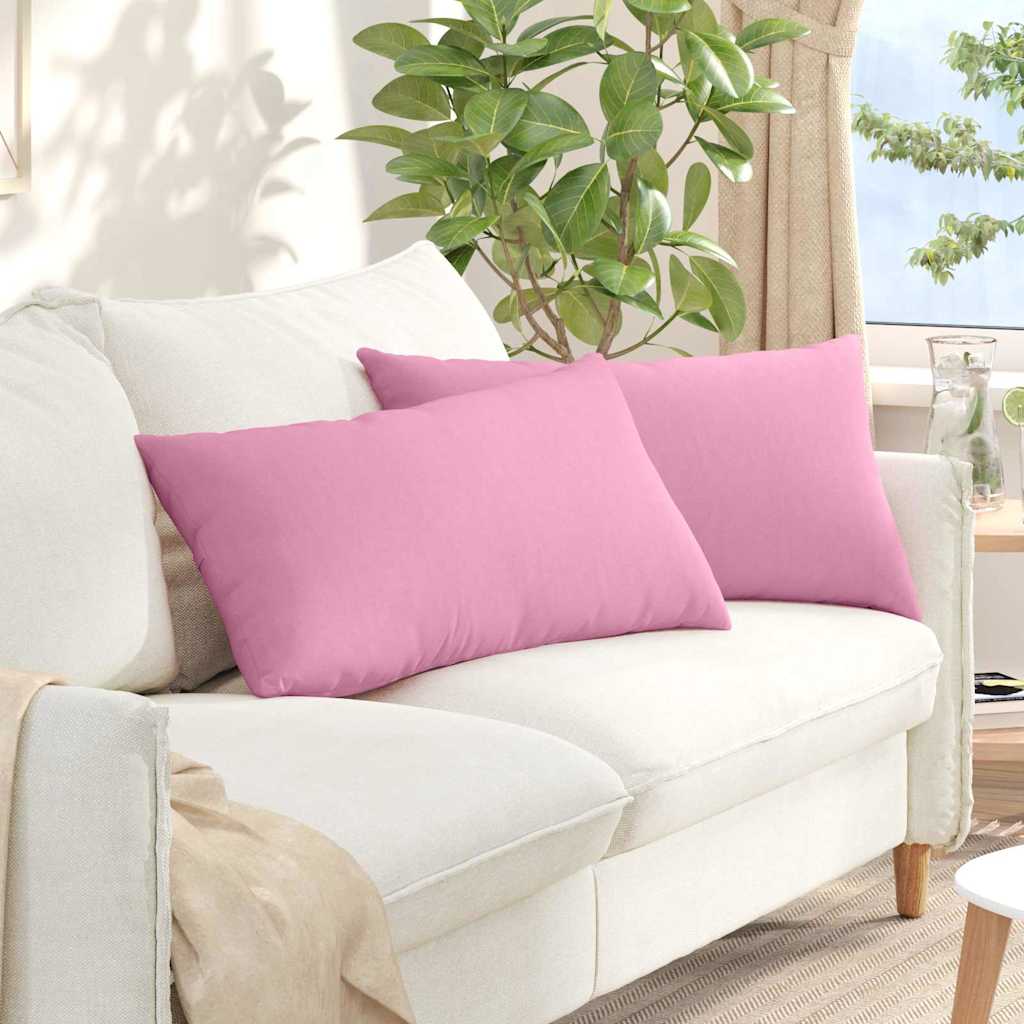 Vidaxl sofa kussens 2 st stof roze 80 x 40 cm