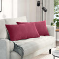 Vidaxl sofa kussens 2 stuks wijnrood 80 x 40 cm cordstof