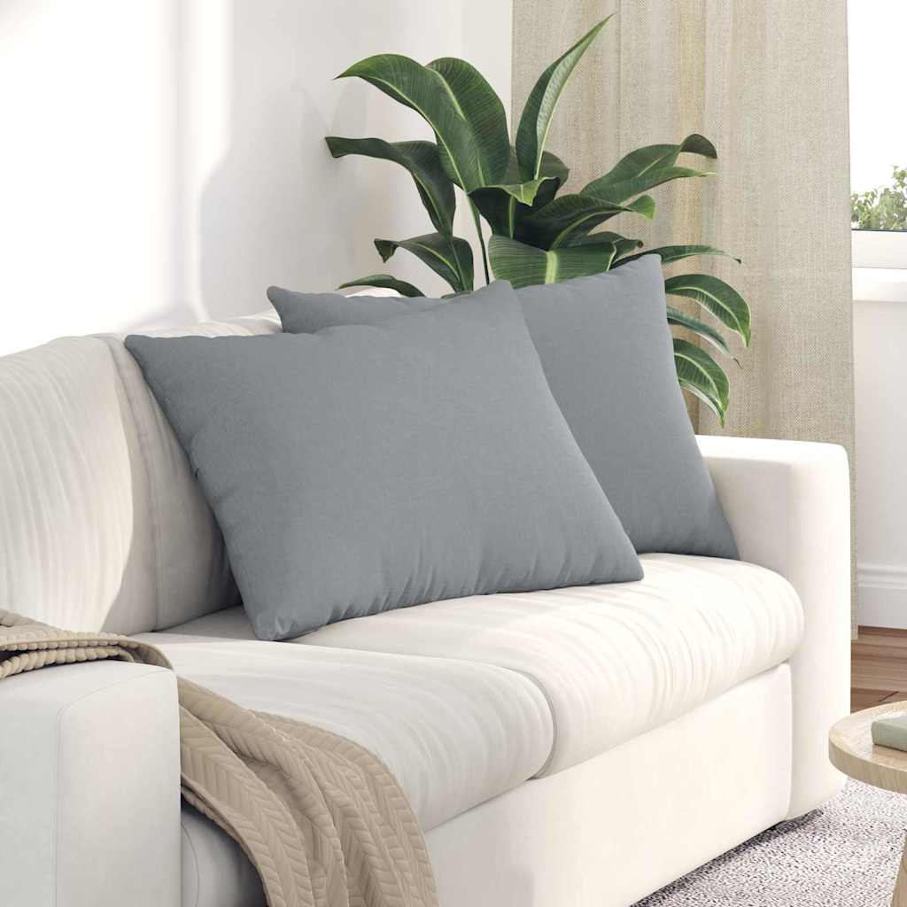 Vidaxl sofa kussens 2 st stof lichtgrijs 70 x 50 cm