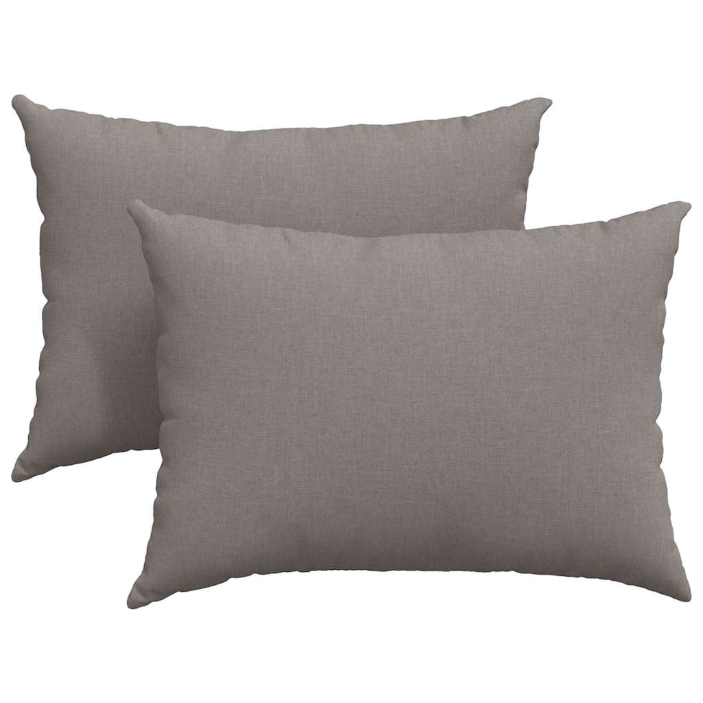 Vidaxl sofa kussens 2 st stof taupe 70 x 50 cm