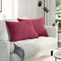 Vidaxl sofa kussens 2 st fluweel wijnrood 70 x 50 cm