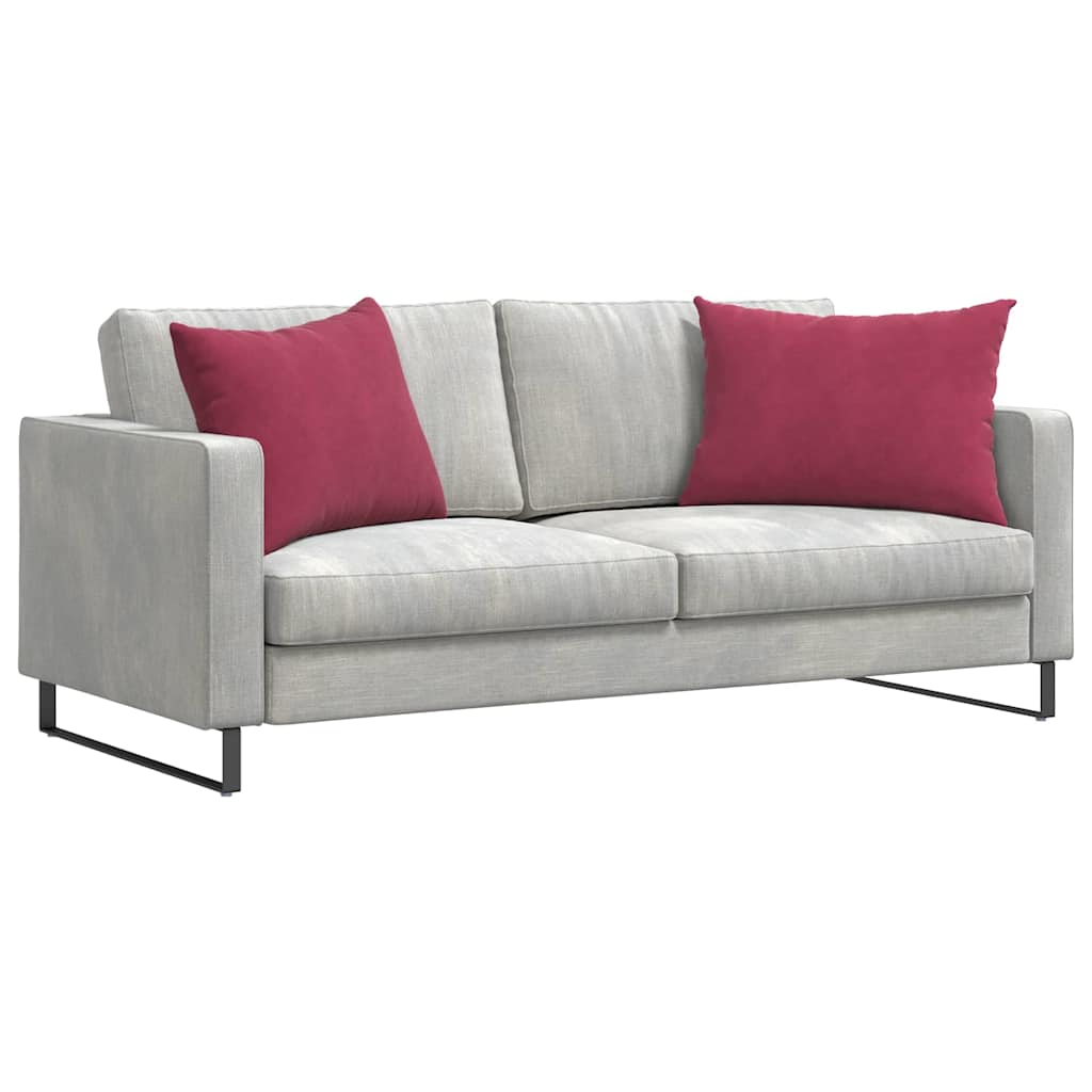 Vidaxl sofa kussens 2 st fluweel wijnrood 70 x 50 cm