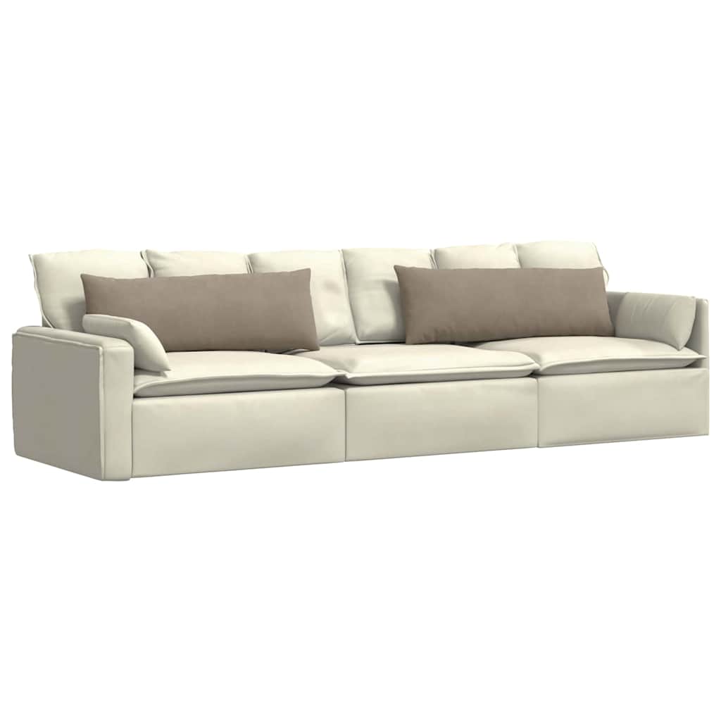 Vidaxl sofa kussens 2 st stof taupe 120 x 40 cm