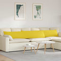 Vidaxl sofa kussens 2 st stof lichtgeel 200 x 40 cm