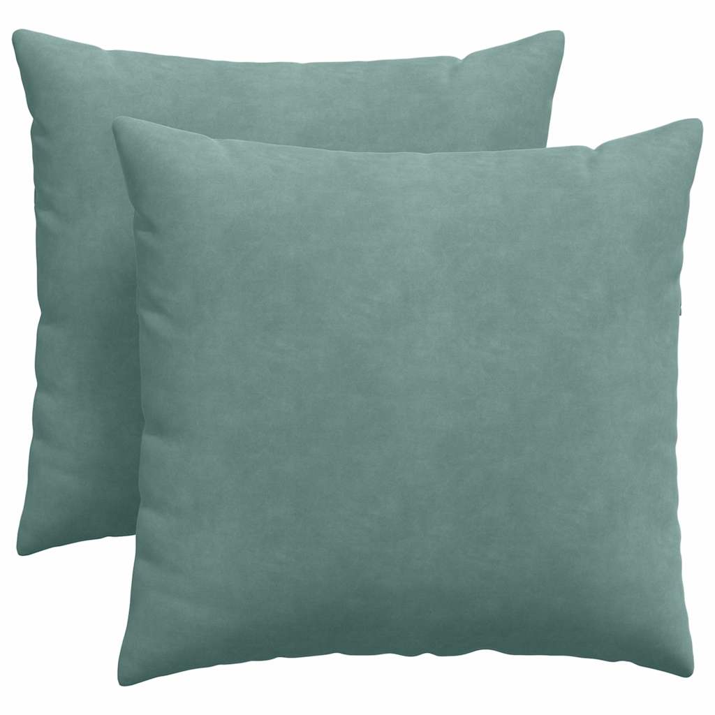 Vidaxl sofa kussens 2 st fluweel zeegroen 45 x 45 cm